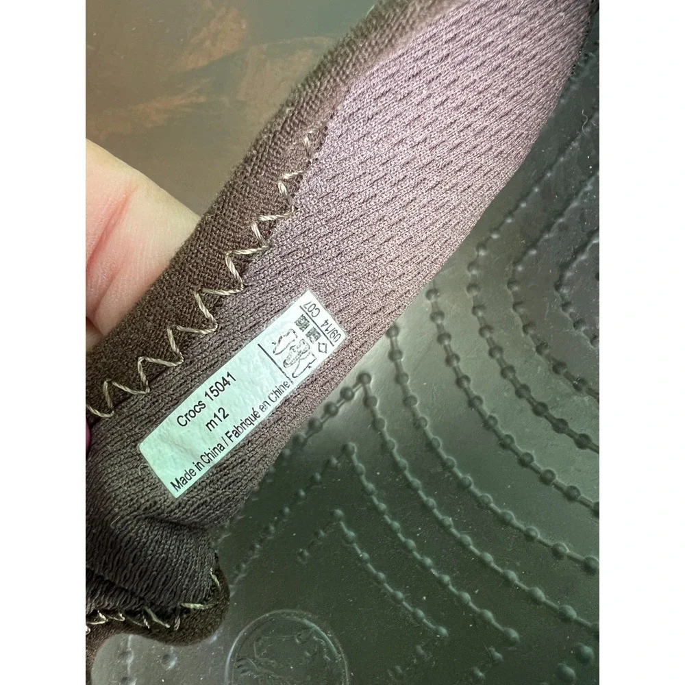 Crocs Swiftwater Mesh Deck Sandals Mens 12 Brown Water Hiking Shoes 15041